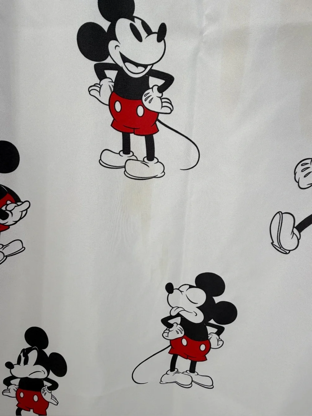 Disney Mickey Mouse Full Sheet Set Jay Franco Microfiber Bedding White Red Flaw